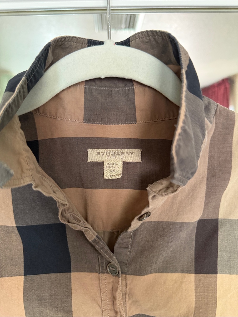 Burberry Brit Womens Tan Check Shirt